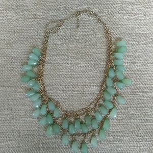 👉 3/$15 - Gold and green statement necklace